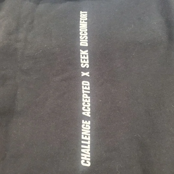 Seek Discomfort Hoodie Unisex Black  Graphic Size Small NWT Men Womens - Picture 5 of 5